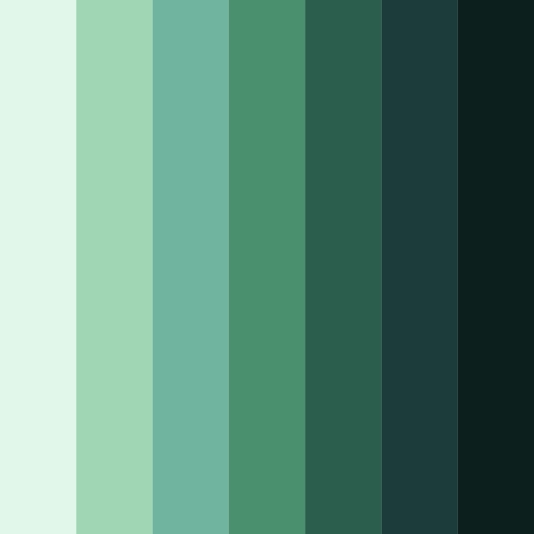 Download green sunrise color palette PNG image (square)