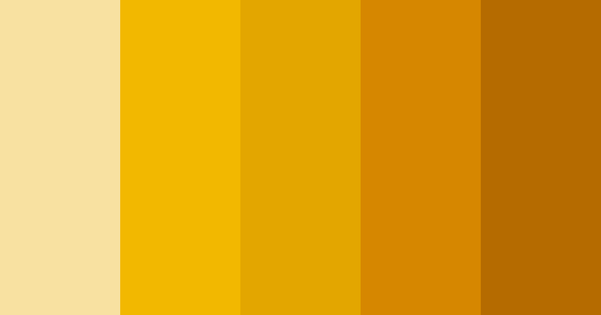 Download yellow shades color palette PNG image (landscape)