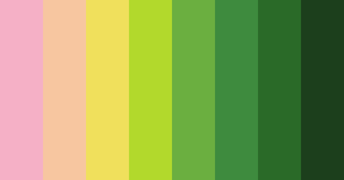 Download retro green color palette PNG image (landscape)