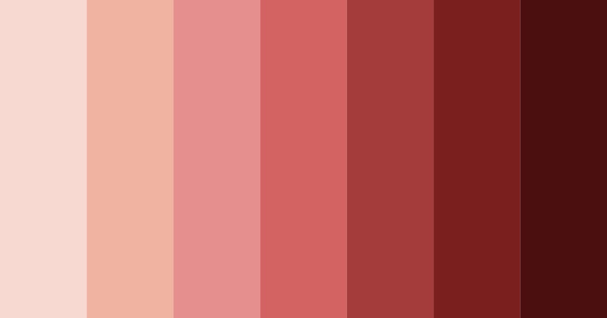 Download creamy red color palette PNG image (landscape)
