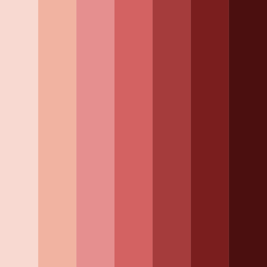Download creamy red color palette PNG image (square)