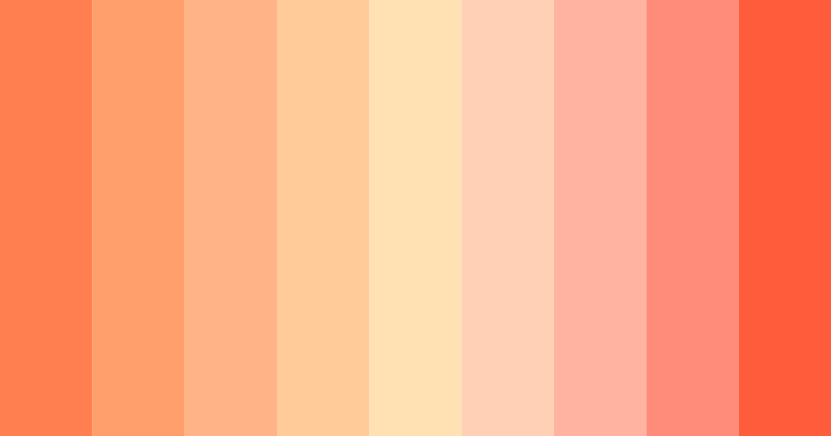 Download tomato sunset color palette PNG image (landscape)