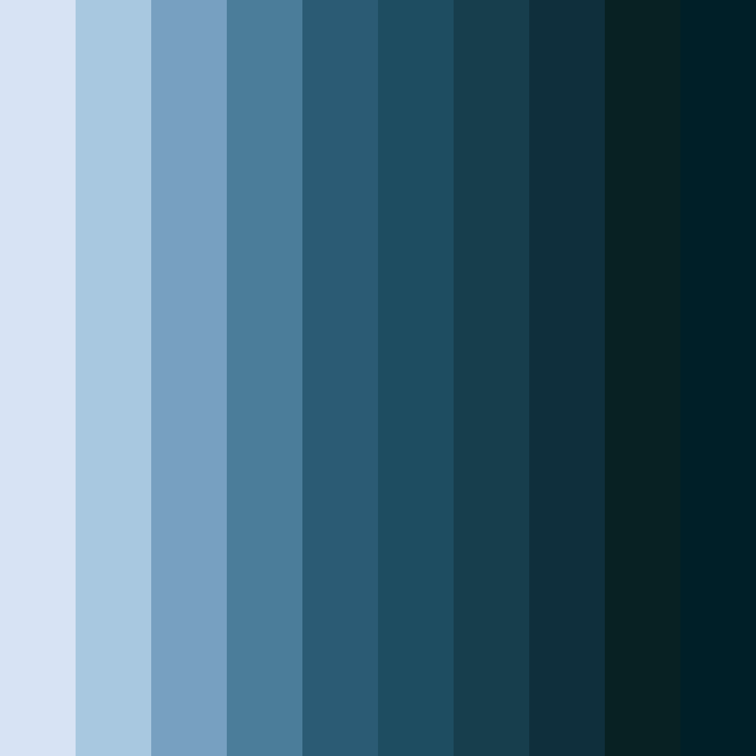 Download cool blue color palette PNG image (square)