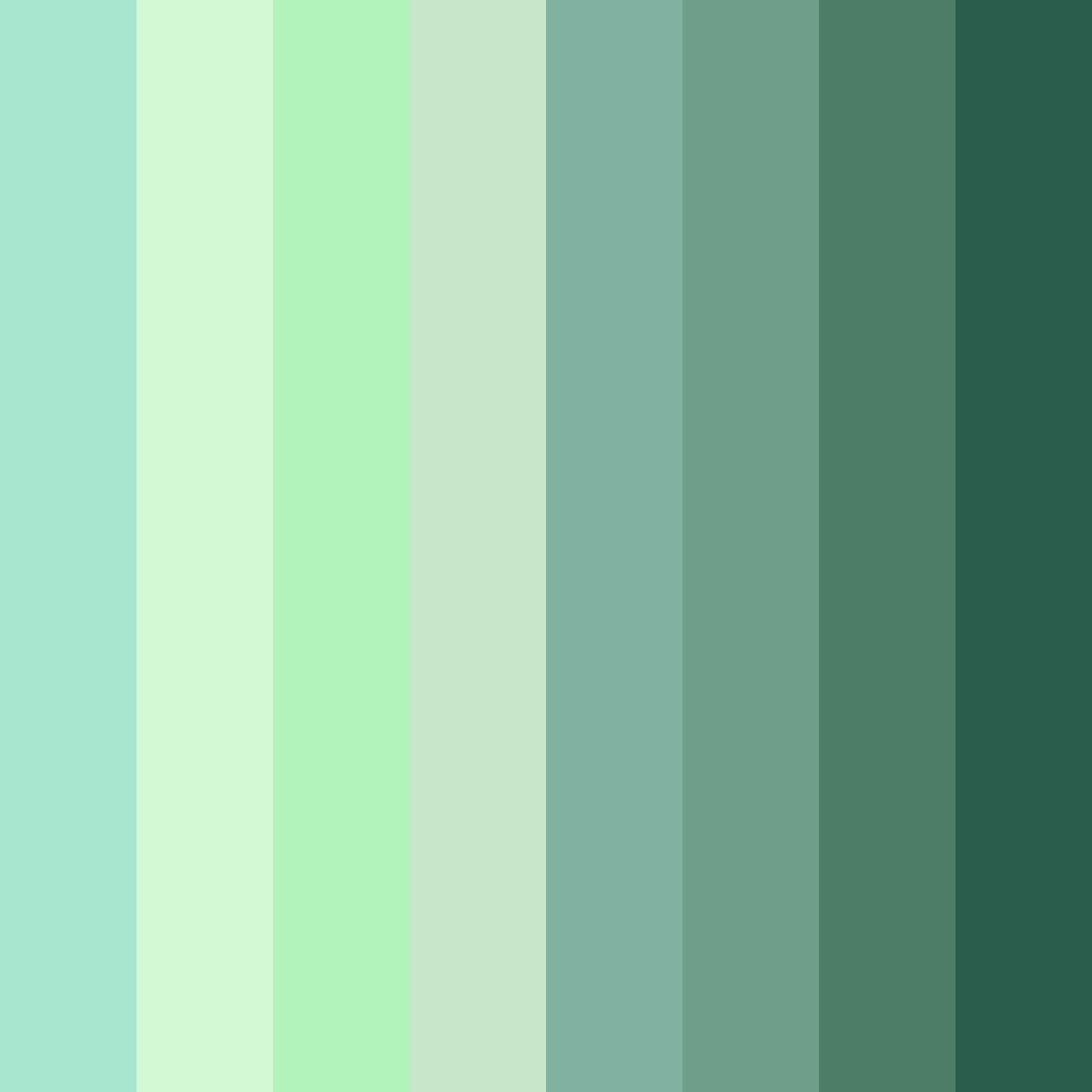 Download verdant serenity color palette PNG image (square)
