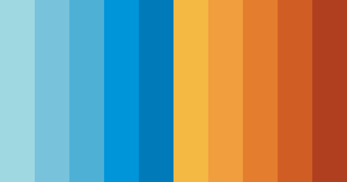 Download blue orange fusion color palette PNG image (landscape)