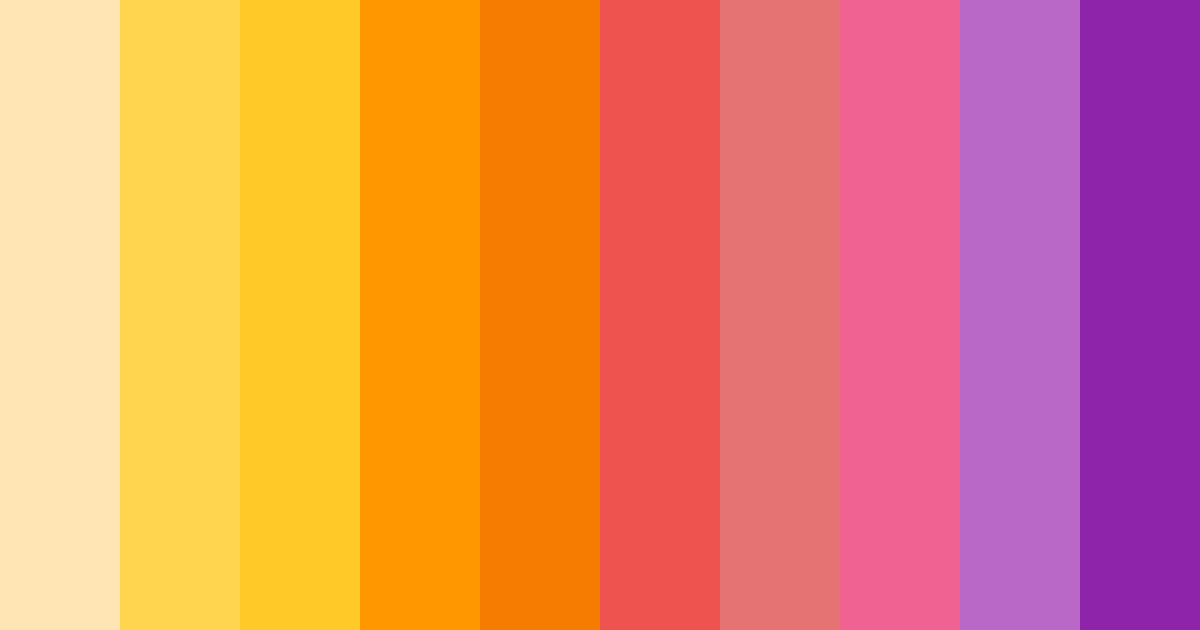 Download vibrant orange color palette PNG image (landscape)