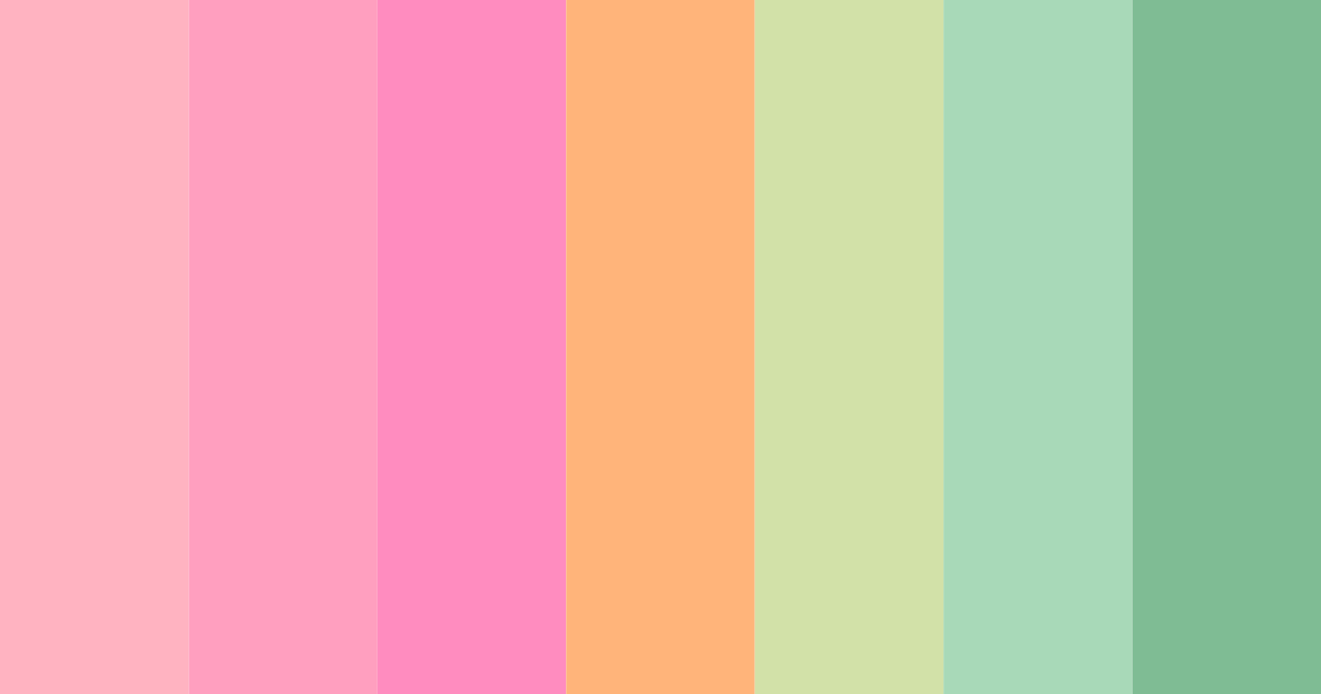 Download pink to light green bliss color palette PNG image (landscape)