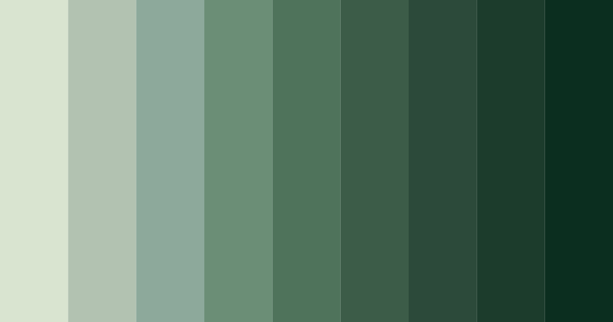Download soft green color palette PNG image (landscape)