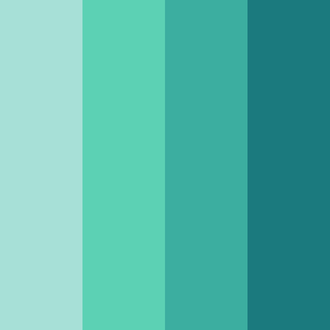 Download blue green serenity color palette PNG image (square)