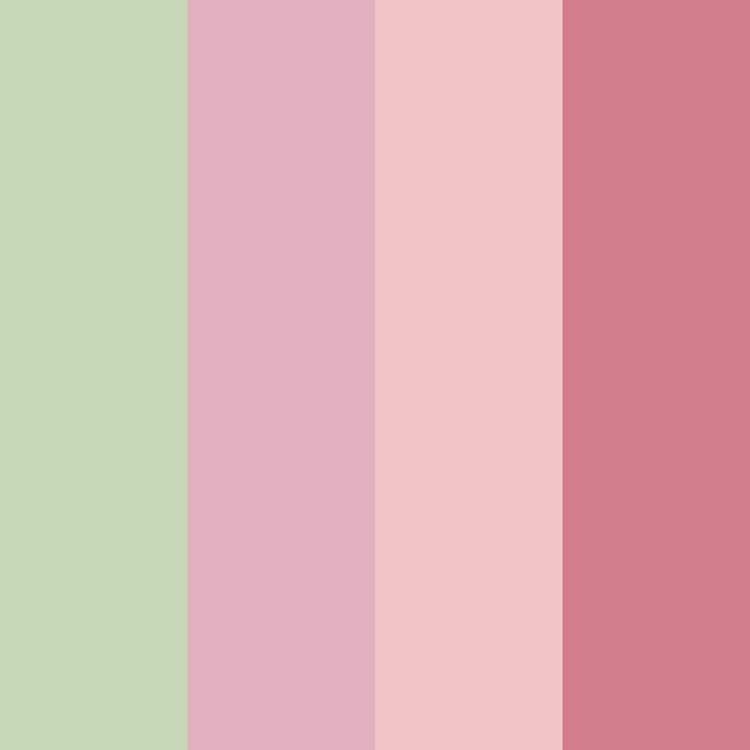 Download pink and green dream color palette PNG image (square)