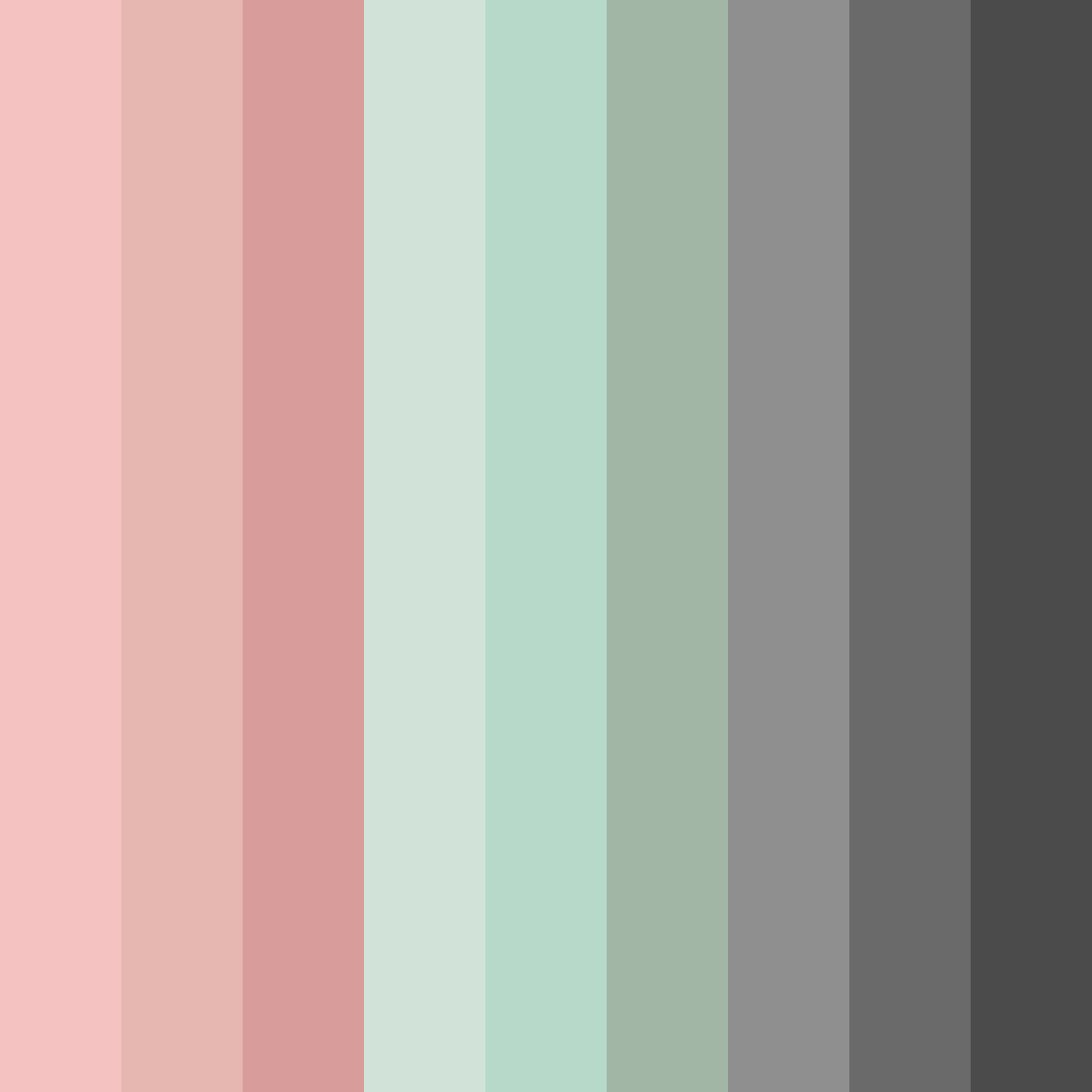 Download antique rose and sage green color palette PNG image (square)