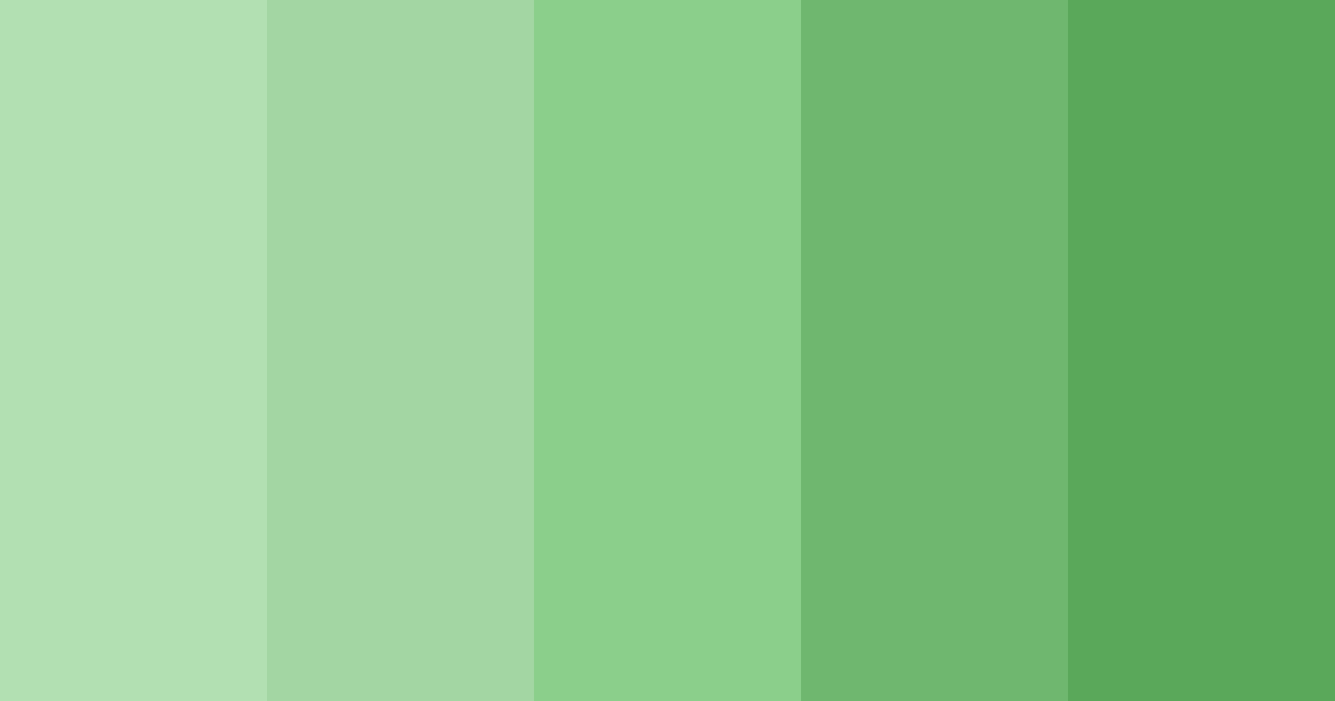 Download soft green shades color palette PNG image (landscape)