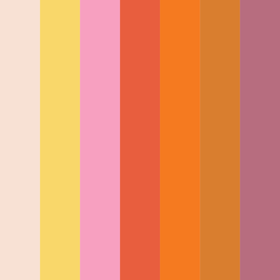 Download sunset blossom color palette PNG image (square)