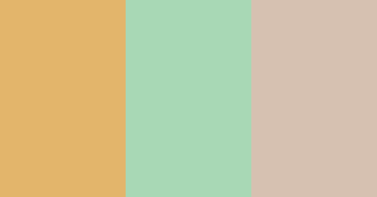Download amber green cream color palette PNG image (landscape)