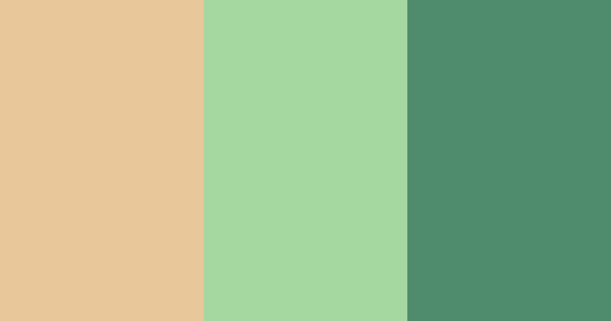 Download amber green cream color palette PNG image (landscape)