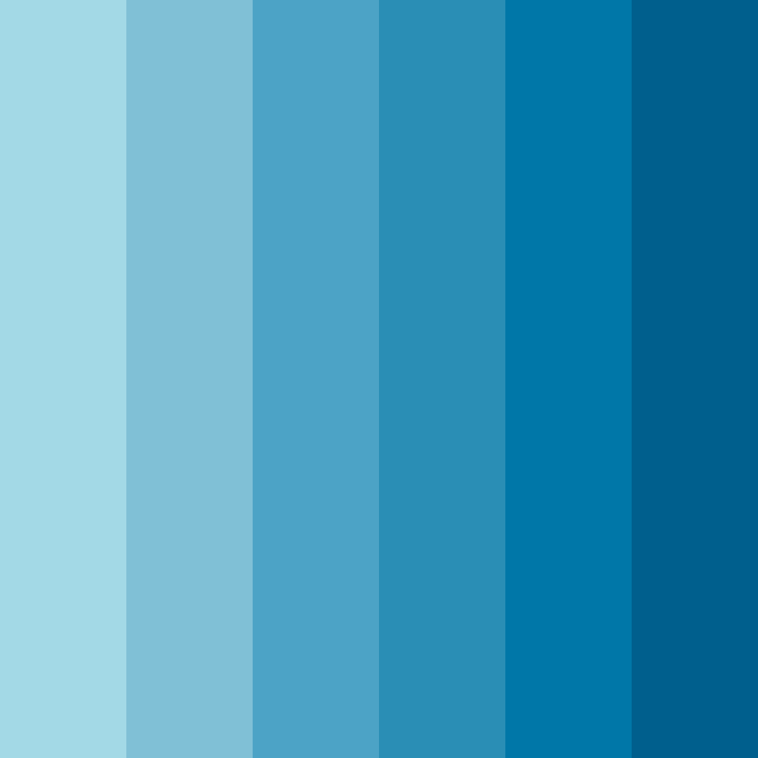 Download blue ocean color palette PNG image (square)