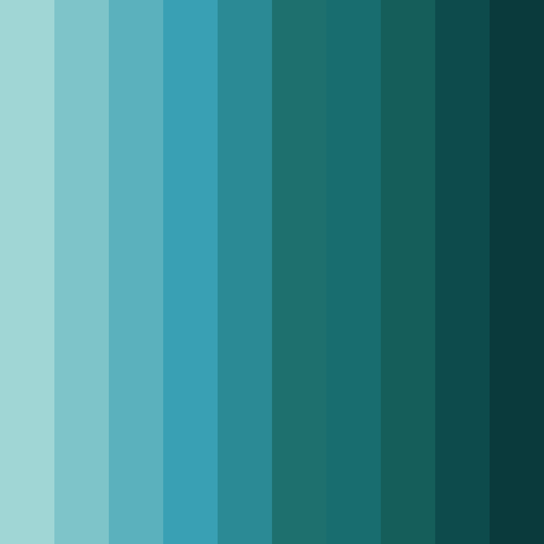 Download blue green serenity color palette PNG image (square)