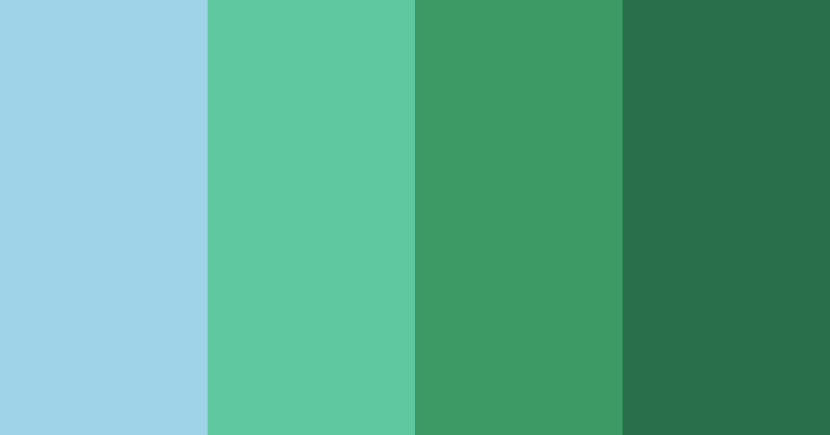 Download blue green harmony color palette PNG image (landscape)