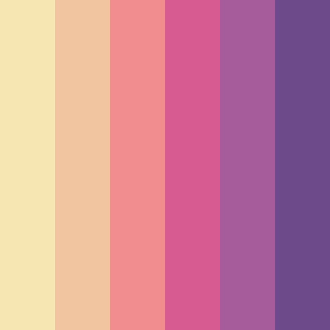 Download whimsical blossom color palette PNG image (square)