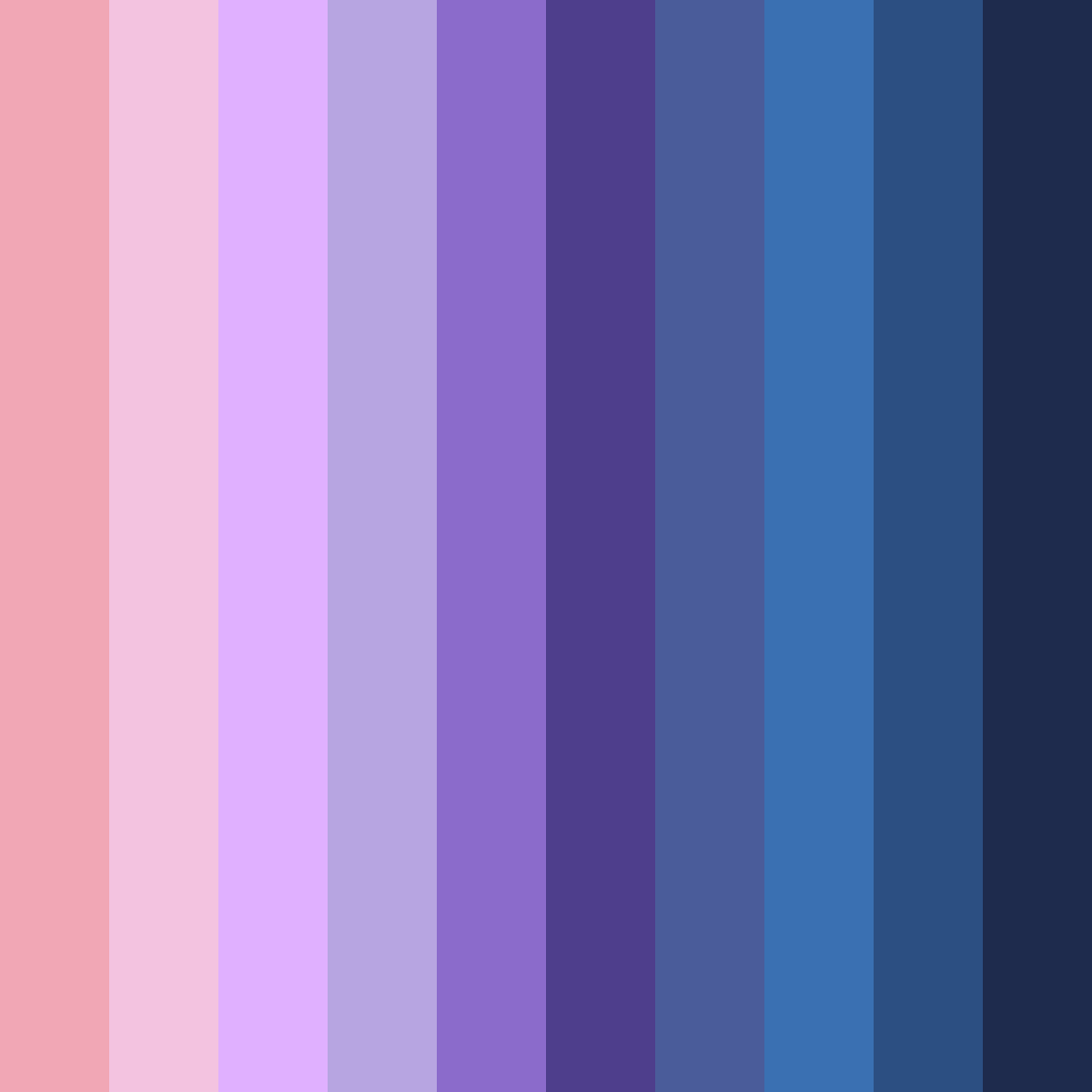 Download whimsical twilight color palette PNG image (square)