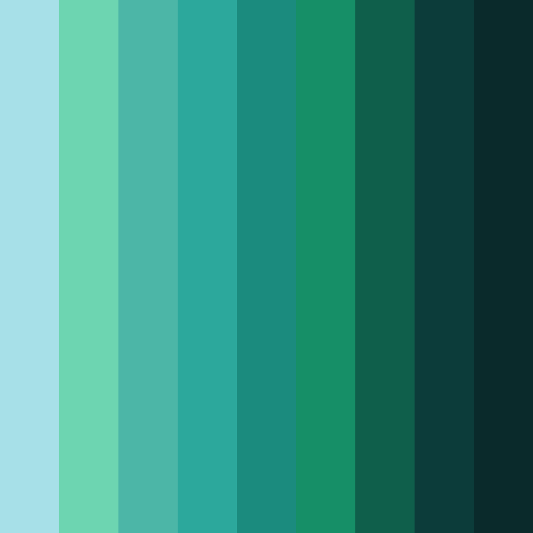 Download jade ocean depths color palette PNG image (square)
