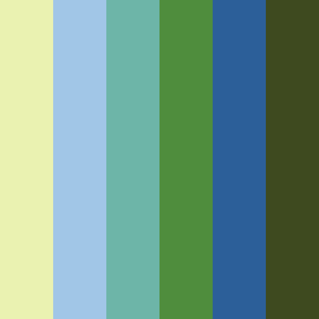 Download shades of green and blue color palette PNG image (square)