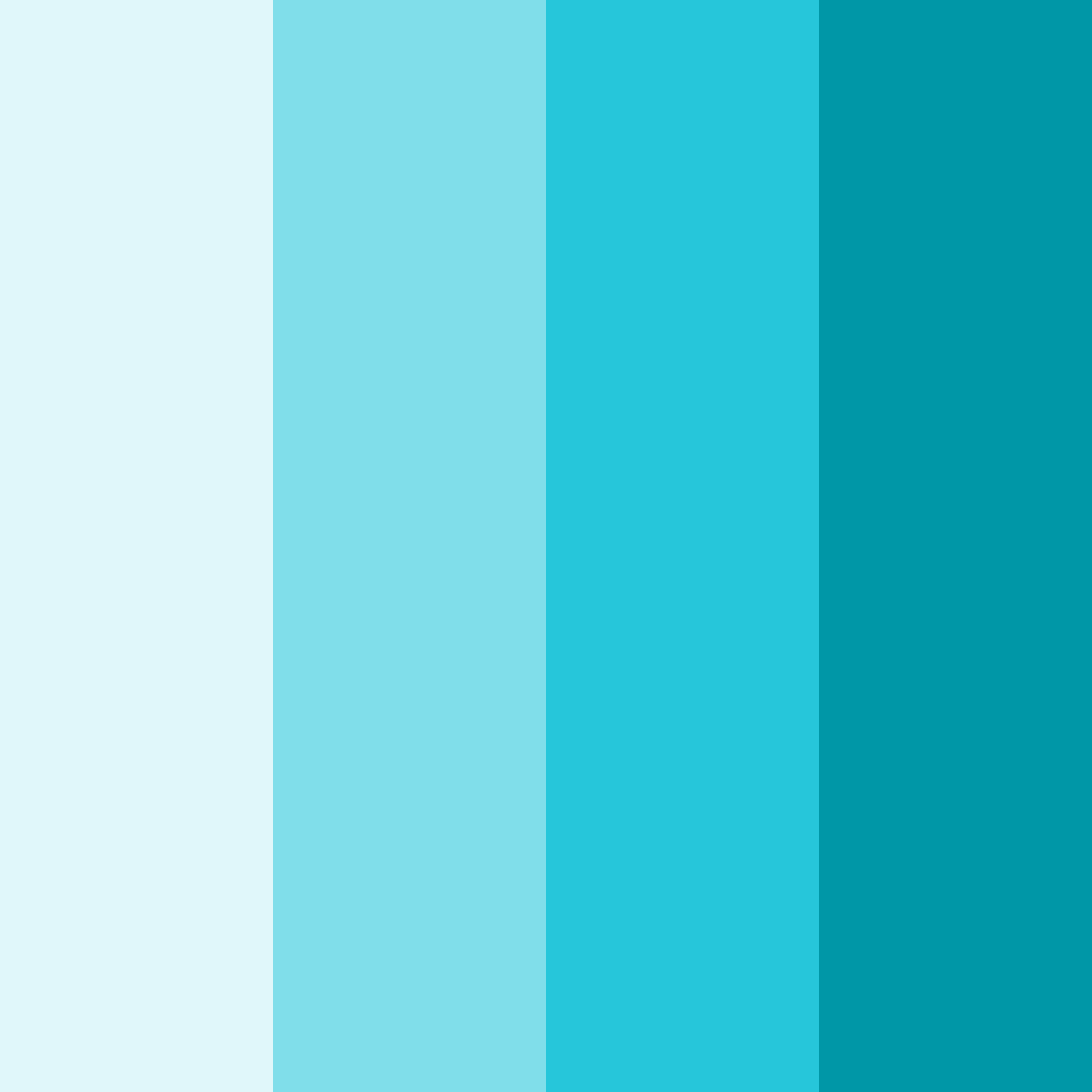 Download turquoise transition color palette PNG image (square)