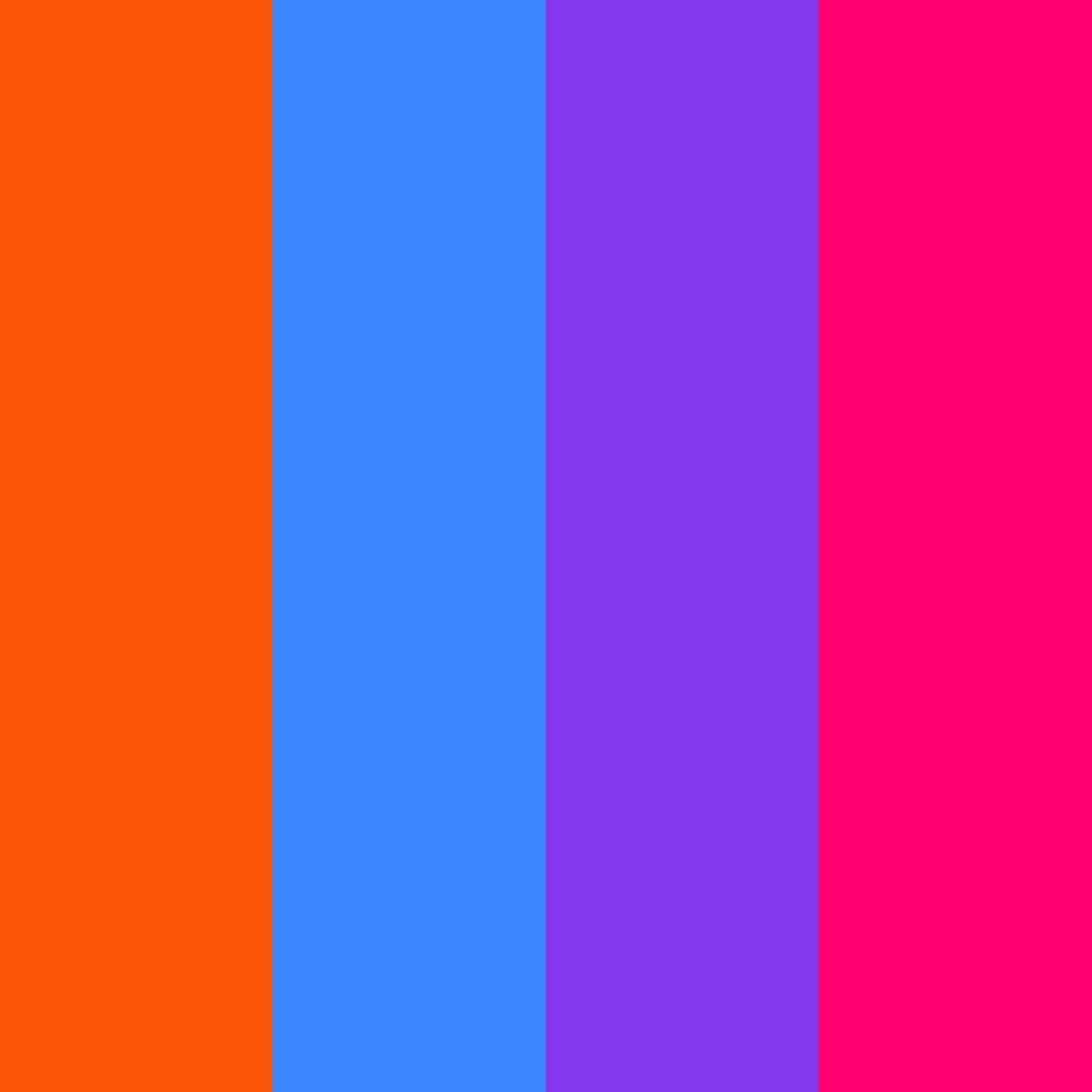 Download vibrant sunset color palette PNG image (square)