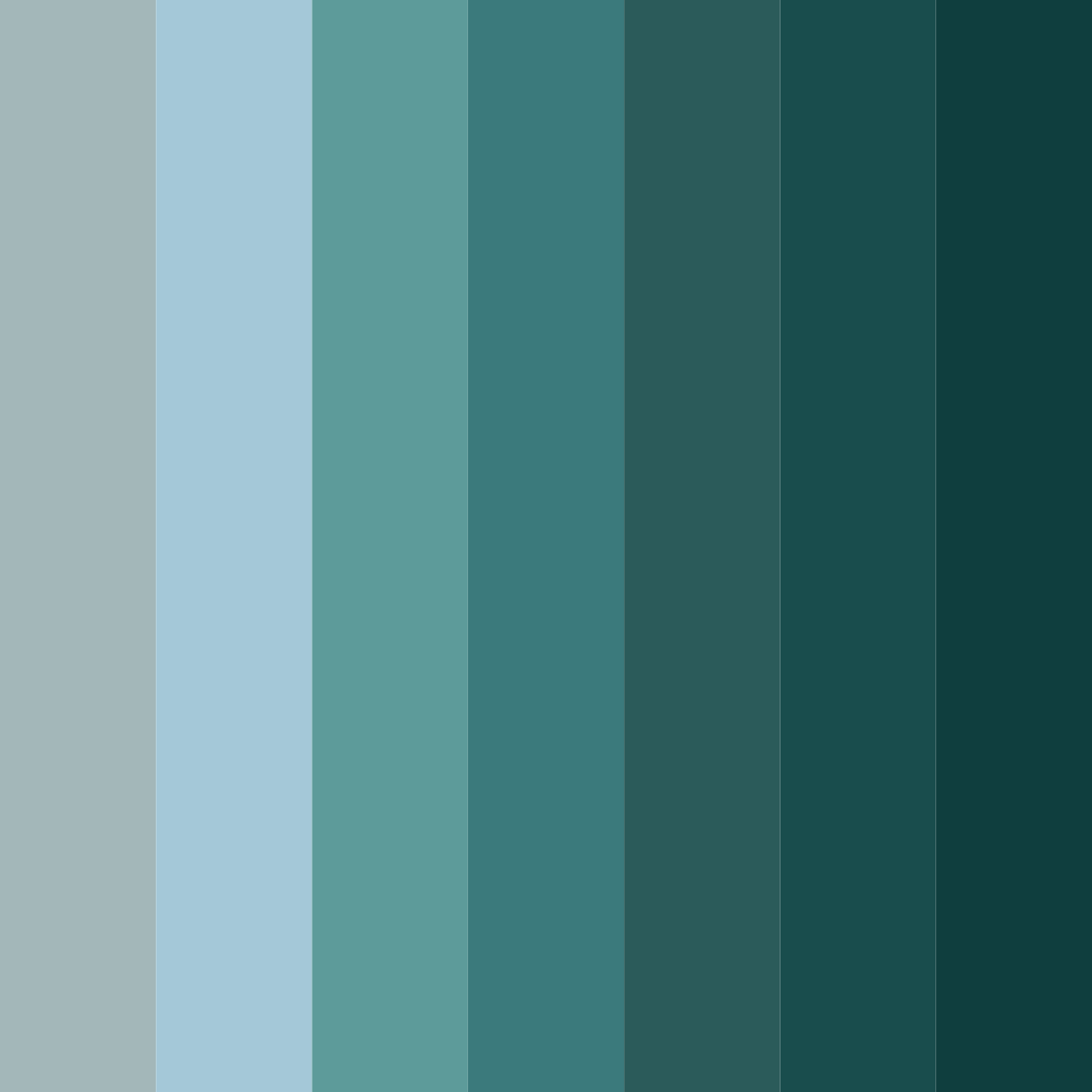 Download teal ocean color palette PNG image (square)