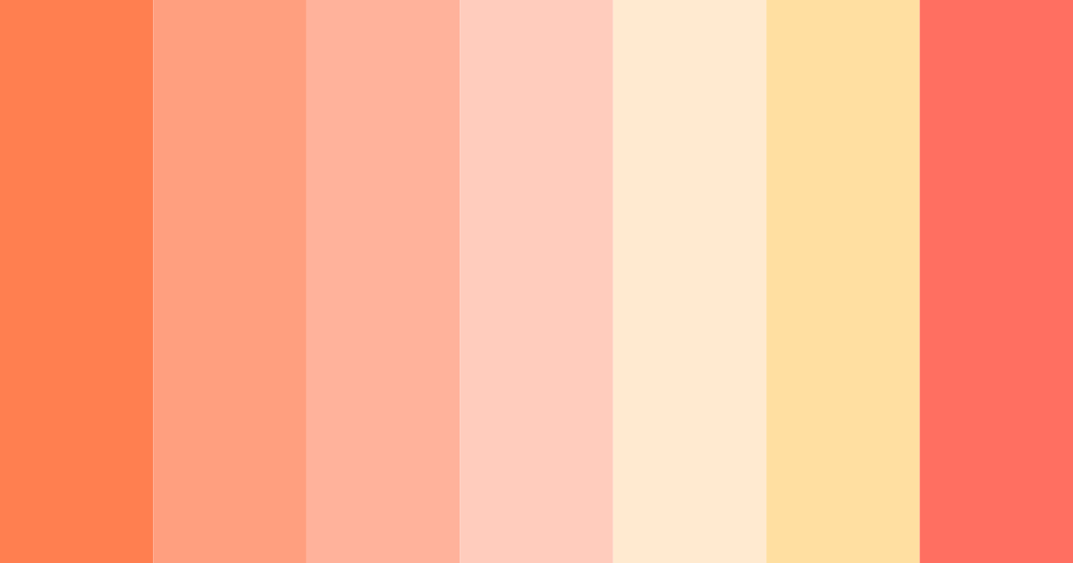 Download coral sunset color palette PNG image (landscape)