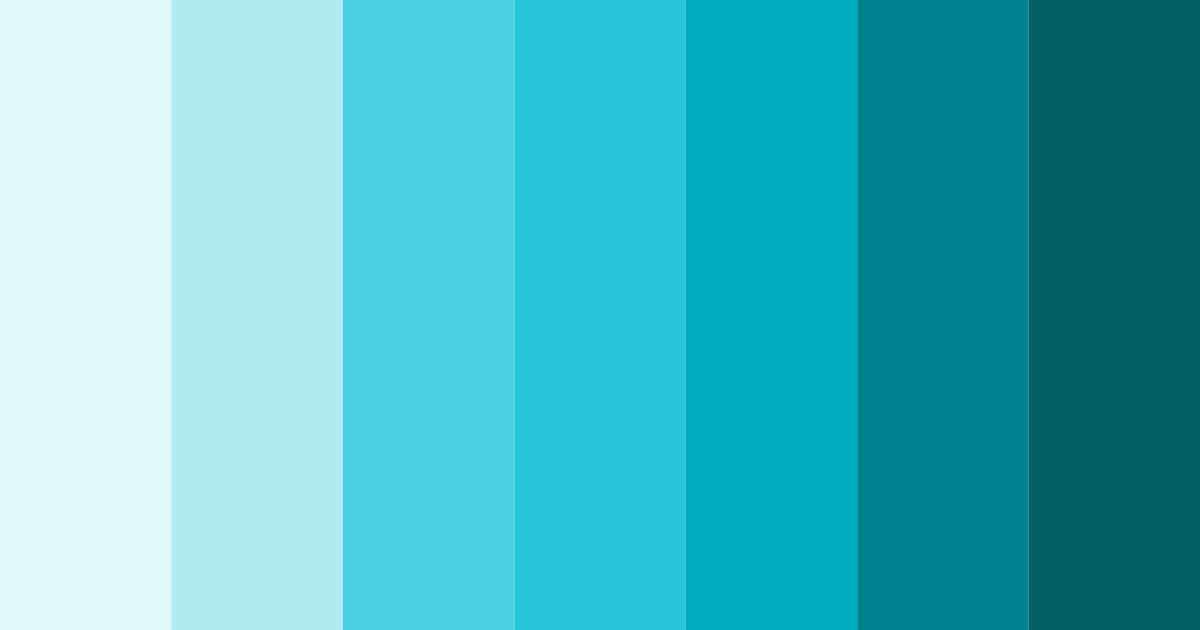 Download teal beach color palette PNG image (landscape)