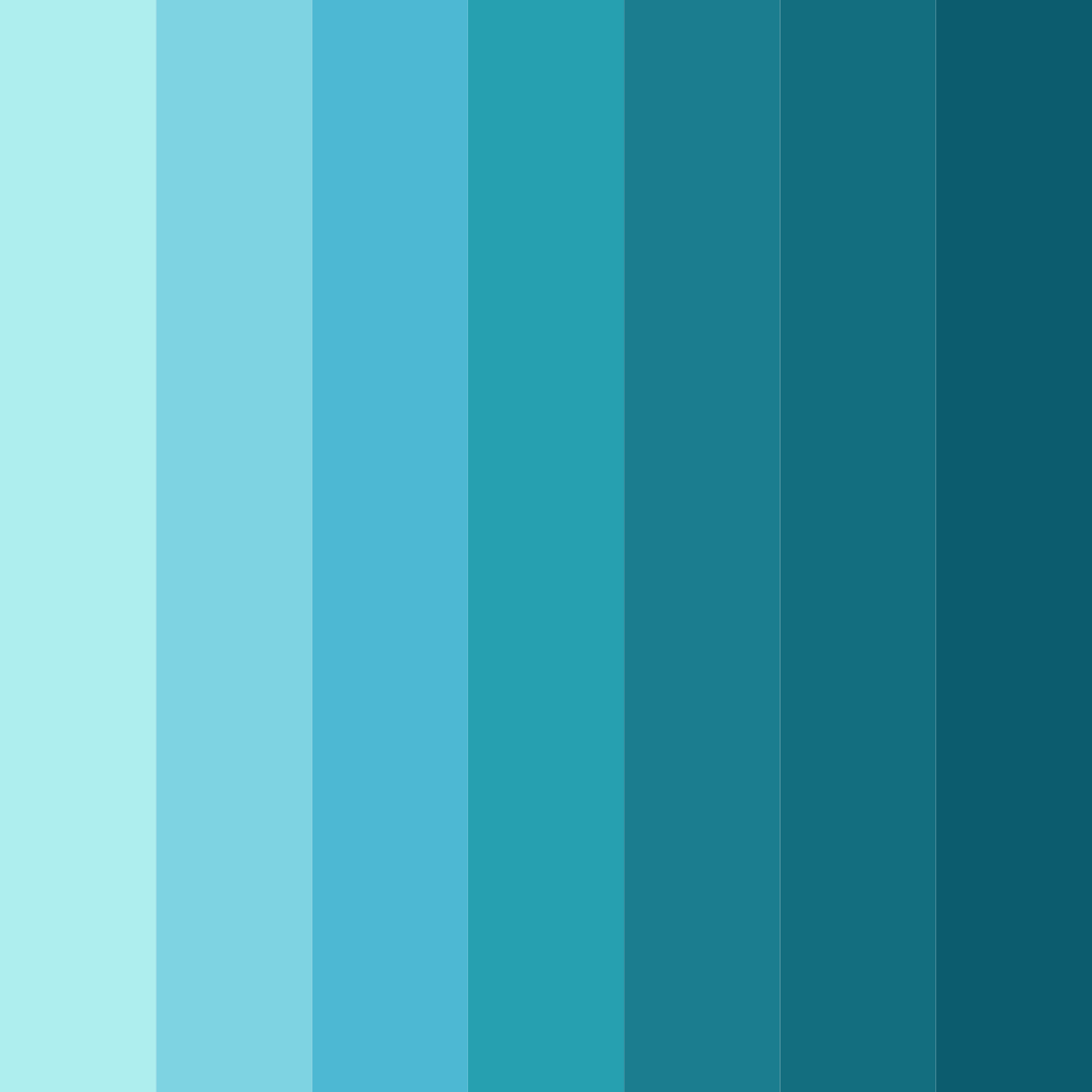 Download aqua serenity color palette PNG image (square)