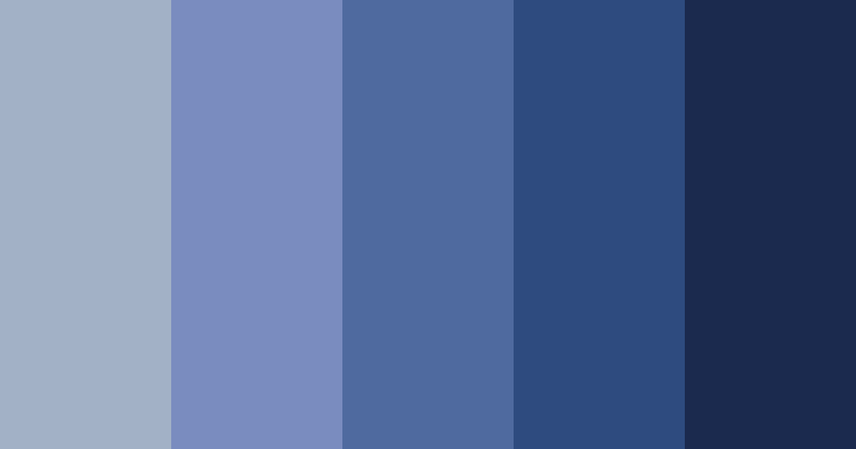 Download shades of blue black color palette PNG image (landscape)