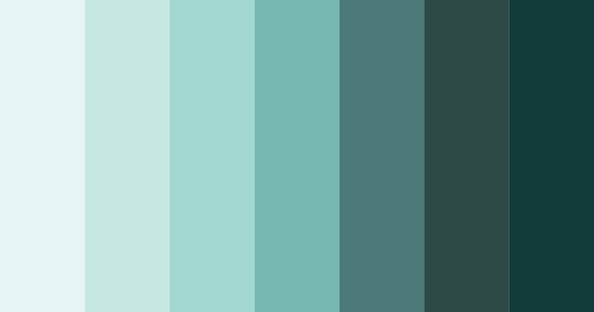 Download teal serenity color palette PNG image (landscape)