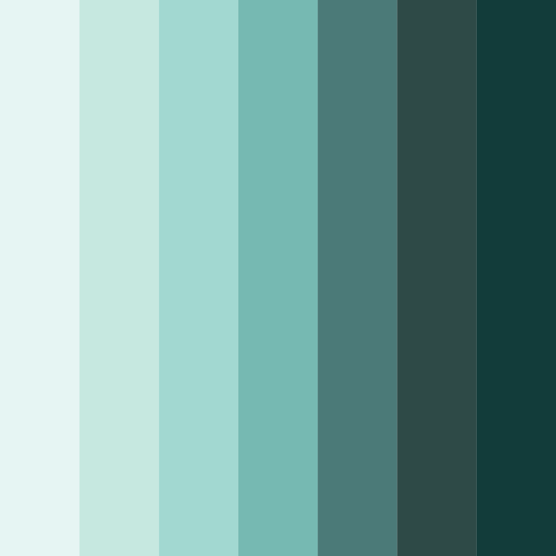 Download teal serenity color palette PNG image (square)