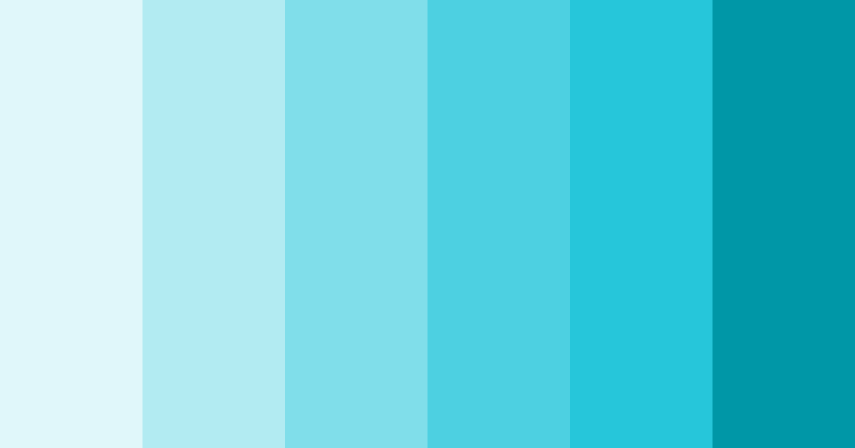 Download turquoise tea color palette PNG image (landscape)