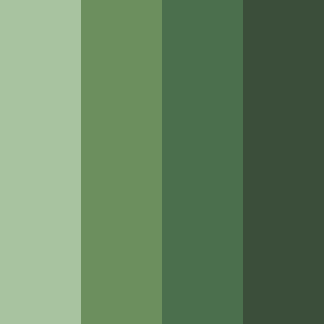 Download shades of green army color palette PNG image (square)