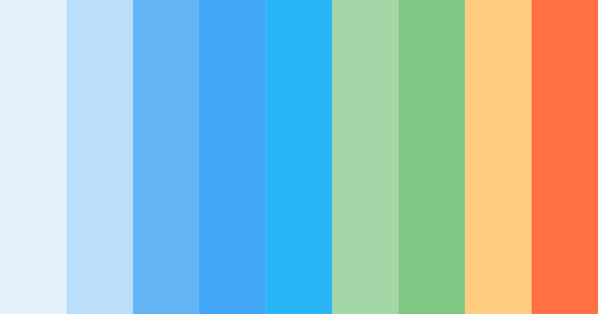 Download vibrant rainbow color palette PNG image (landscape)