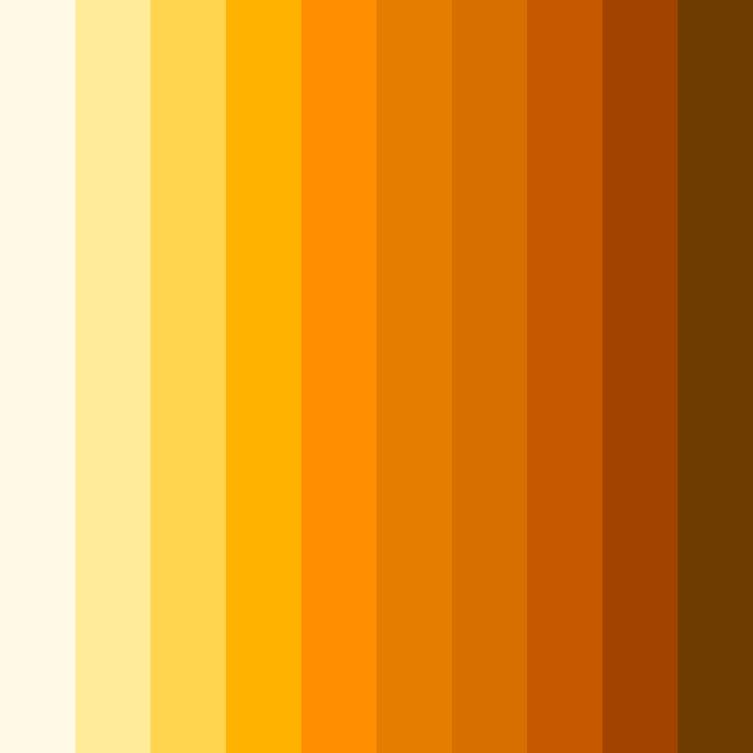 Download yellow sunset color palette PNG image (square)