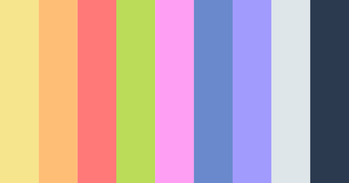 Download euphoric serenade color palette PNG image (landscape)
