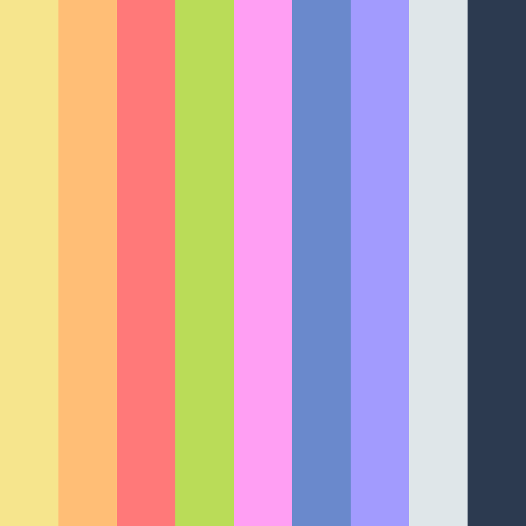 Download euphoric serenade color palette PNG image (square)