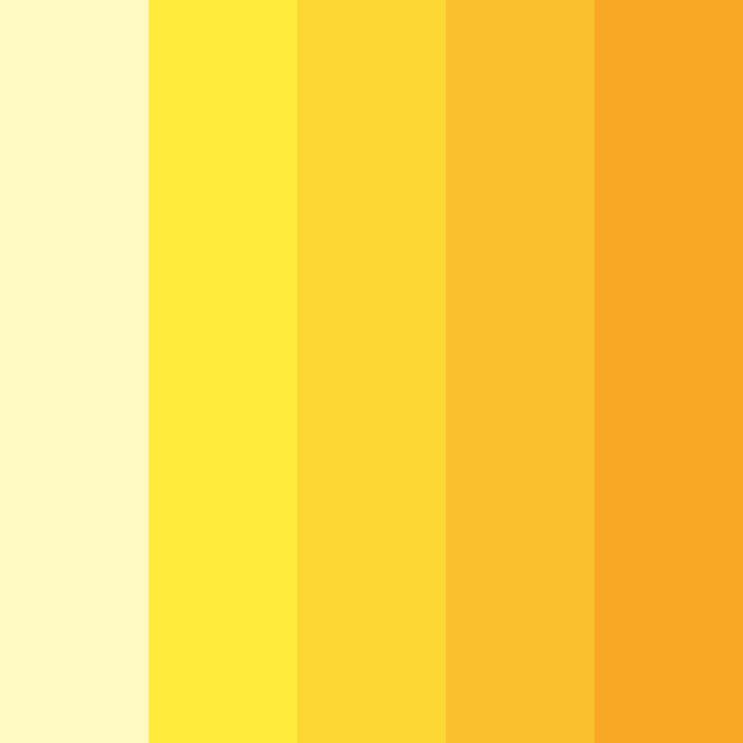 Download bright yellow sunshine color palette PNG image (square)
