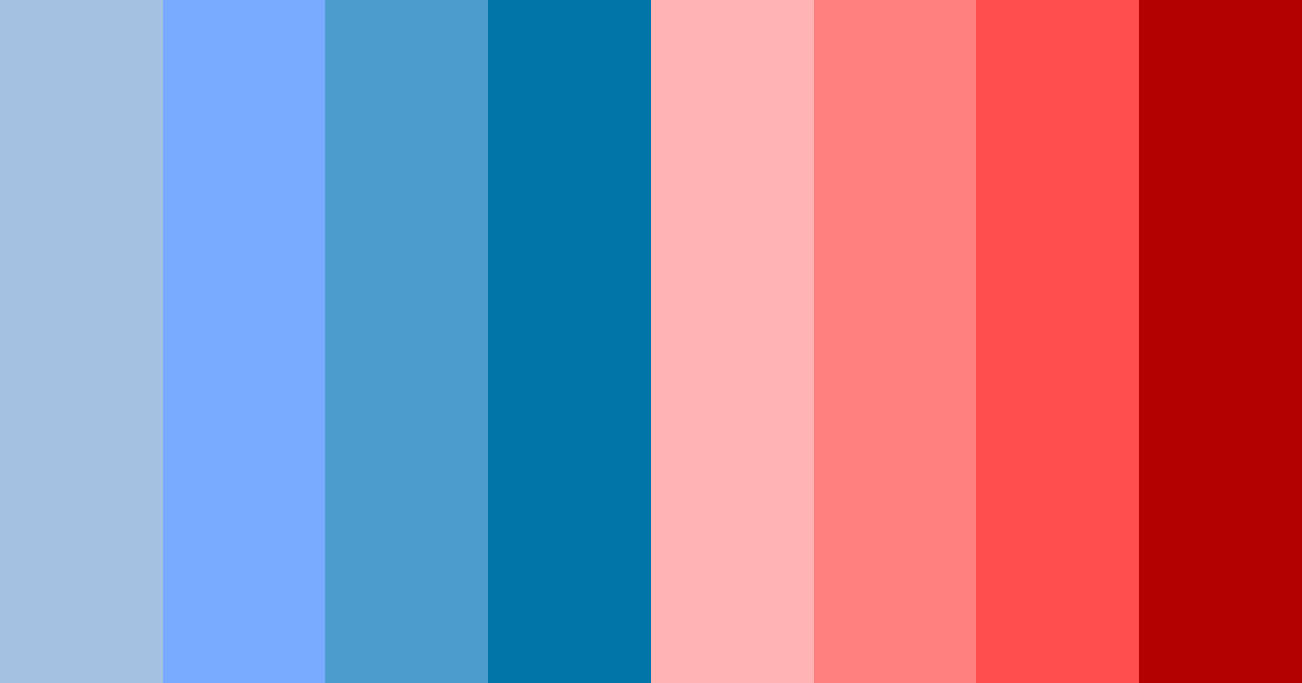 Download blue and red harmony color palette PNG image (landscape)