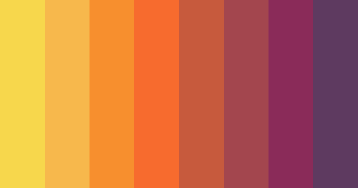Download retro yellow color palette PNG image (landscape)