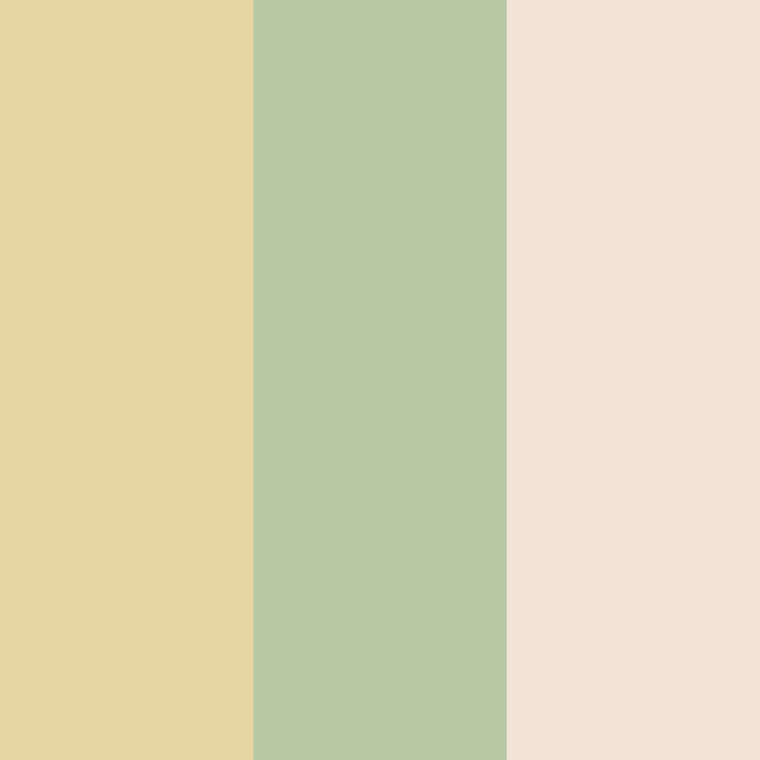 Download muted gold, sage green, creamy beige color palette PNG image (square)
