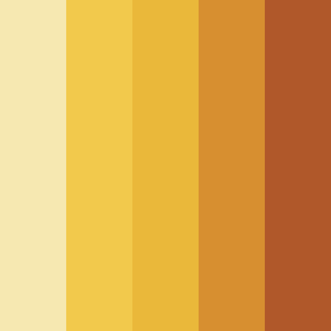 Download golden sunset color palette PNG image (square)