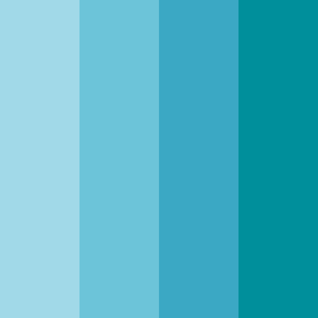 Download aqua blue serenity color palette PNG image (square)
