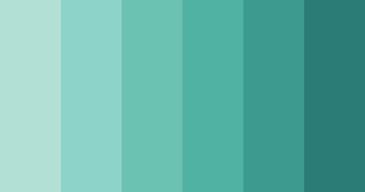 Download aqua green serenity color palette PNG image (landscape)