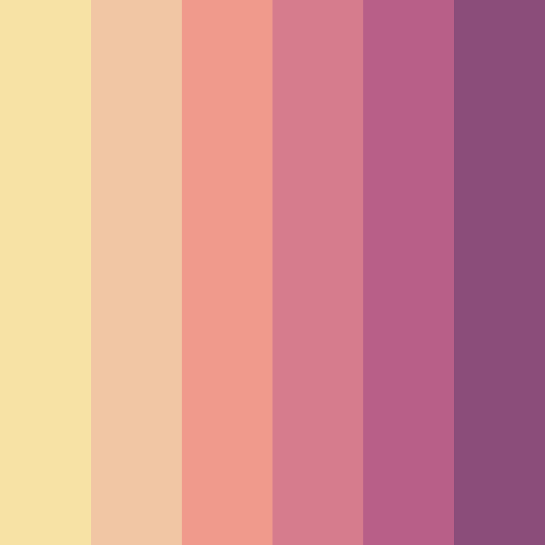 Download sunset blossoms color palette PNG image (square)