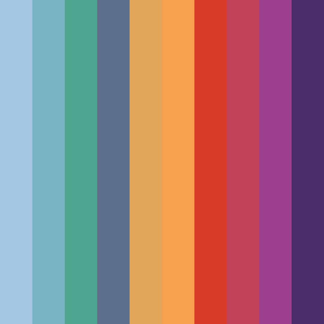 Download vibrant blue green color palette PNG image (square)